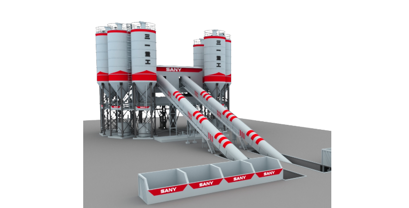 Бетонная установка SANY производительностью от 90 до 120 кубов в час